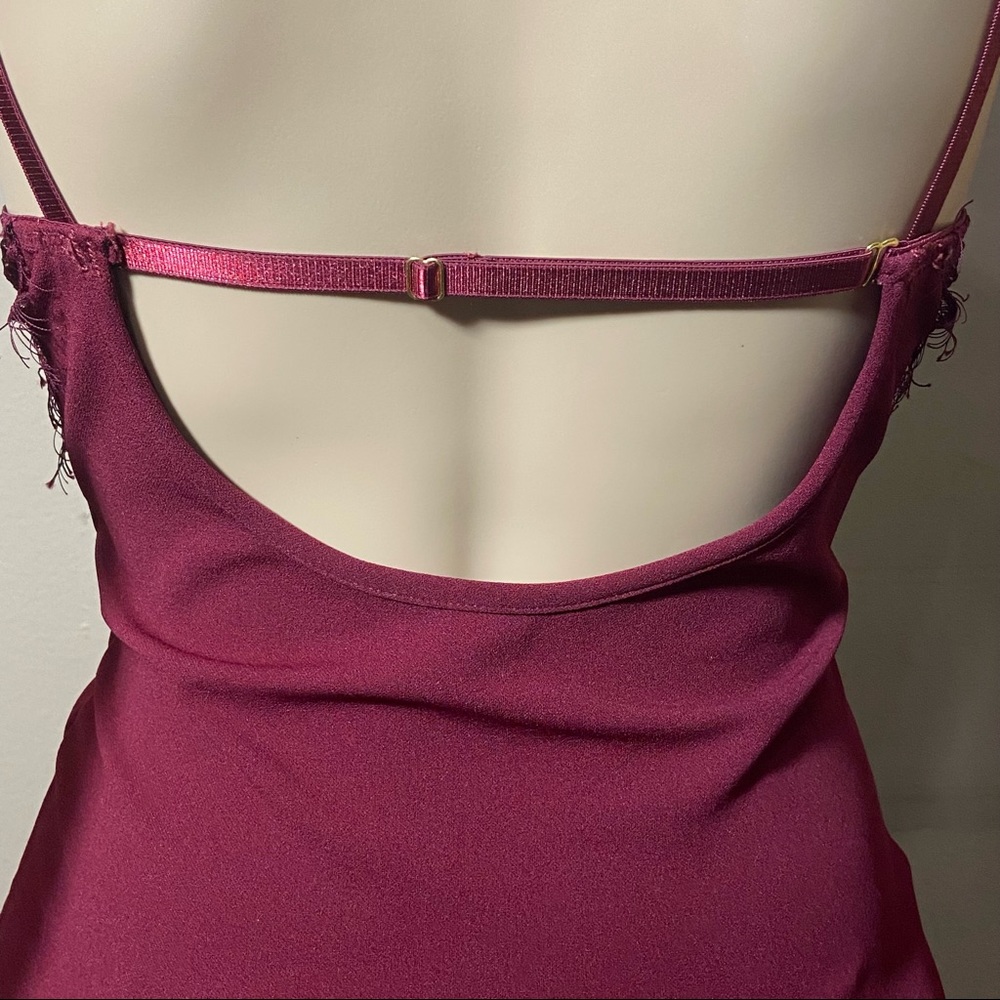 Feelings With You Lace Mini Dress - Burgundy - Picture 10 of 12